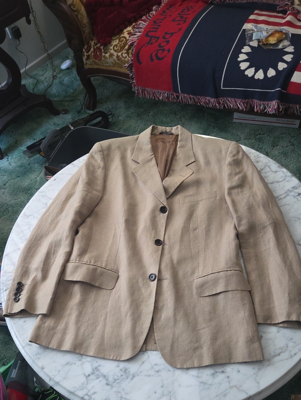 Banana Republic Tan Linen Blend Men's Sport Coat